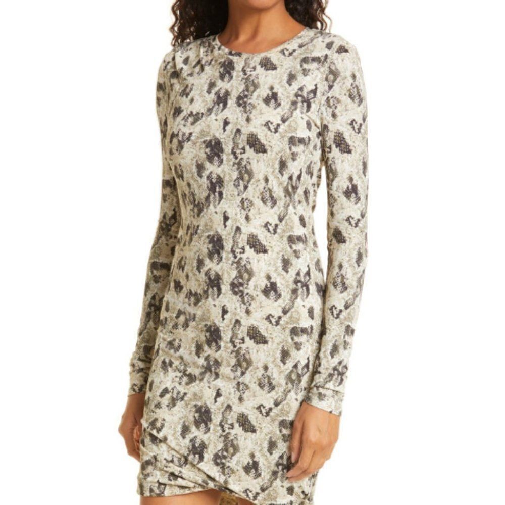 Rag & Bone Women's Poppy Draped Mini Dress Jersey Dress Size XS